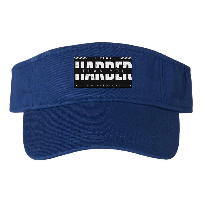 I Play Harder Than You IM Hardcore Summer I Play Punk Valucap Bio-Washed Visor