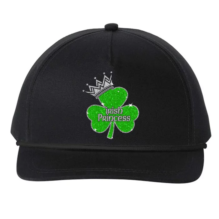 Irish Princess Happy St Patricks Day Shamrock Snapback Five-Panel Rope Hat