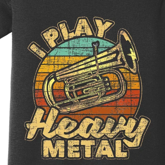 I Play Heavy Metal Baritone Marching Band Baby Bodysuit