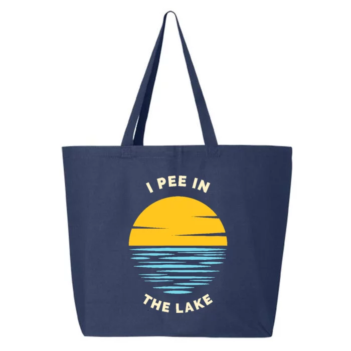 I PEE IN THE LAKE Funny Summer Vacation Boating Swimming 25L Jumbo Tote