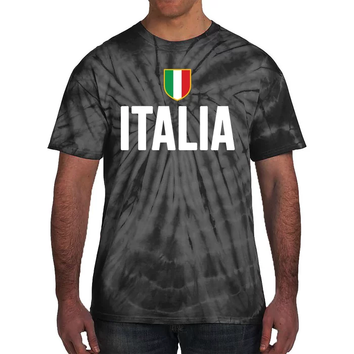 Italia Pride Italian Roots Themed Gift Italy Flag Theme Tie-Dye T-Shirt