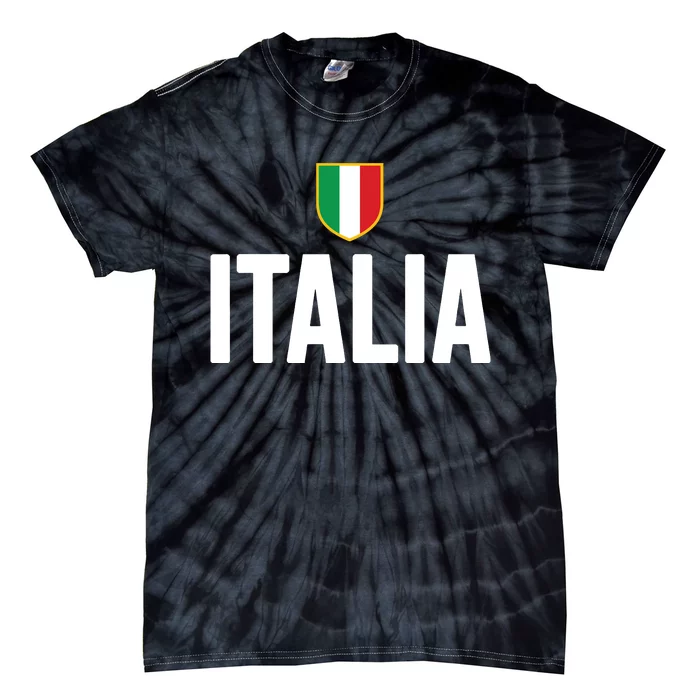 Italia Pride Italian Roots Themed Gift Italy Flag Theme Tie-Dye T-Shirt