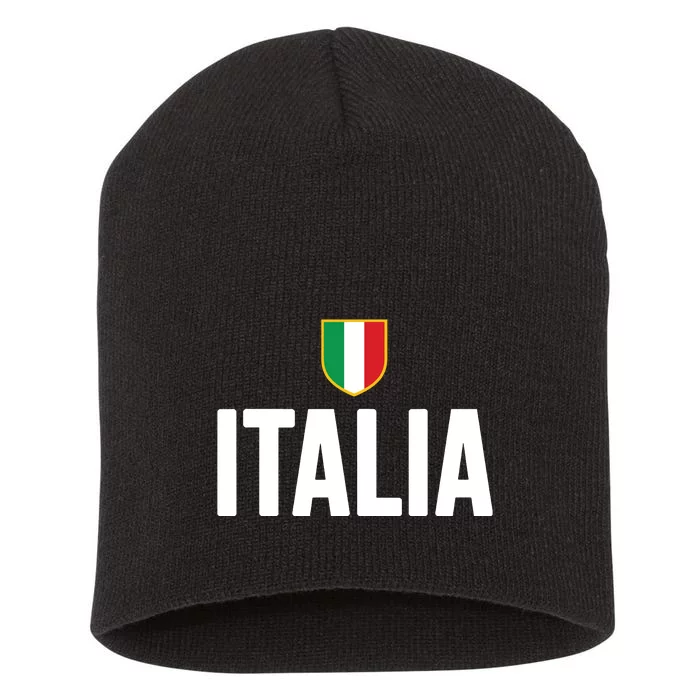 Italia Pride Italian Roots Themed Gift Italy Flag Theme Short Acrylic Beanie