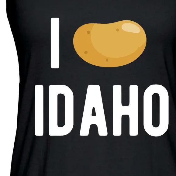 Idaho Potato I Love Vegetable Funny State Of Idaho Potatoes Ladies Essential Flowy Tank