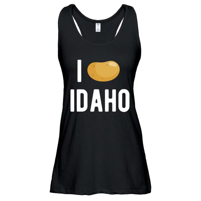 Idaho Potato I Love Vegetable Funny State Of Idaho Potatoes Ladies Essential Flowy Tank