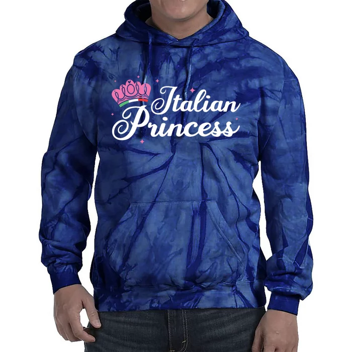 Italian Princess Italy Girl Woman Gift Tie Dye Hoodie