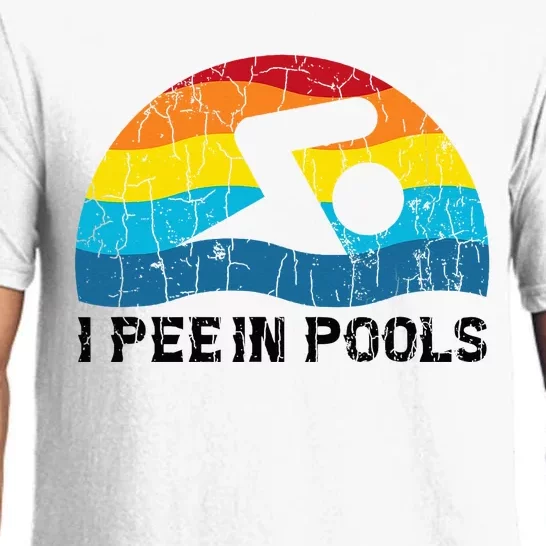 I Pee In Pools Funny Swimmer Swimming Coach Player Pajama Set