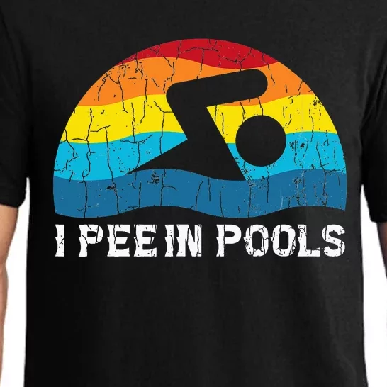 I Pee In Pools Funny Swimmer Swimming Coach Player Pajama Set