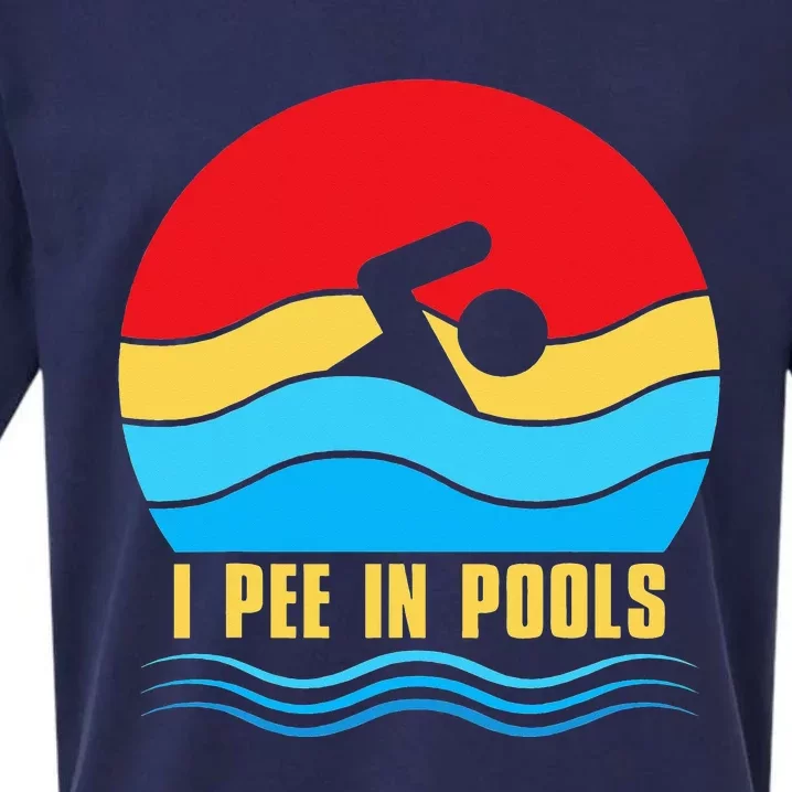 I Pee in Pools Lovers Swimmer Sarcastic Sayings Sueded Cloud Jersey T-Shirt