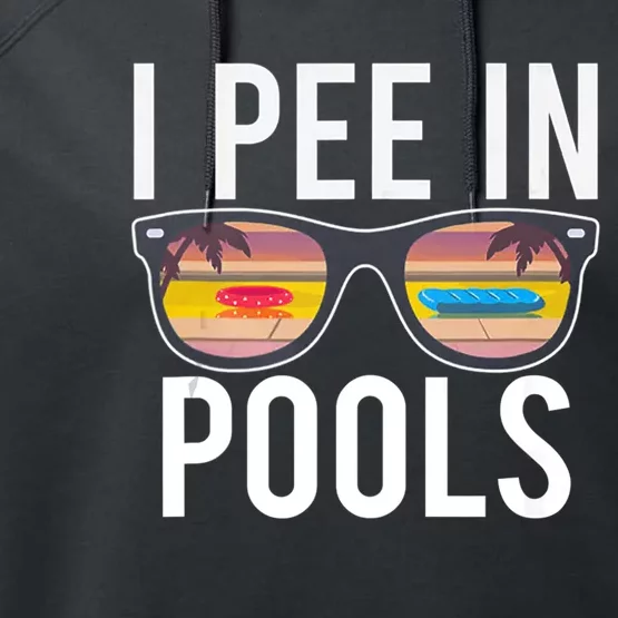 I Pee In Pools Performance Fleece Hoodie