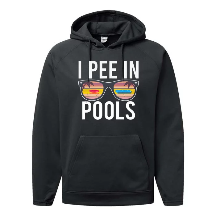 I Pee In Pools Performance Fleece Hoodie