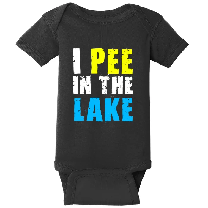 I Pee In The Lake Funny Summer Vacation Baby Bodysuit