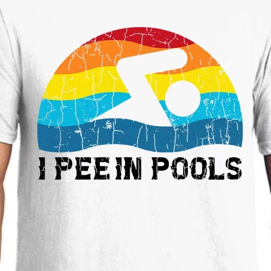 I Pee In Pools Funny Swimmer Swimming Coach Player Pajama Set