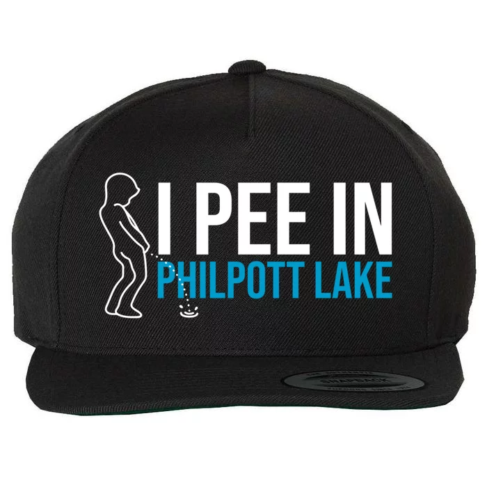 I Pee In The Philpott Lake Funny Camping Humor Camper Gift Wool Snapback Cap