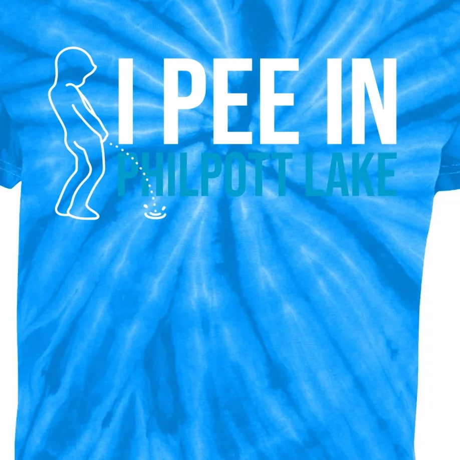 I Pee In The Philpott Lake Funny Camping Humor Camper Gift Kids Tie-Dye T-Shirt