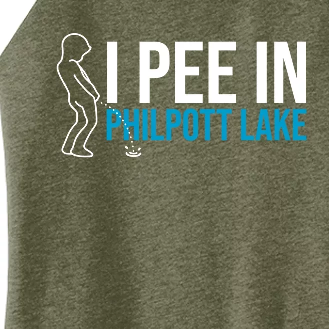 I Pee In The Philpott Lake Funny Camping Humor Camper Gift Women’s Perfect Tri Rocker Tank