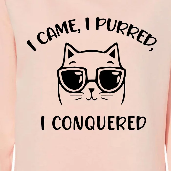 I Purred I Conquered Womens California Wash Sweatshirt