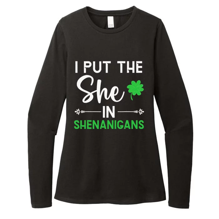 Irish Pride I Put The She In Shenanigans St Patricks Day Womens CVC Long Sleeve Shirt