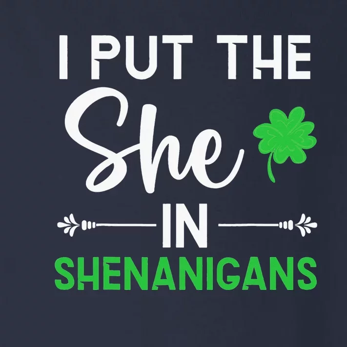 Irish Pride I Put The She In Shenanigans St Patricks Day Toddler Long Sleeve Shirt