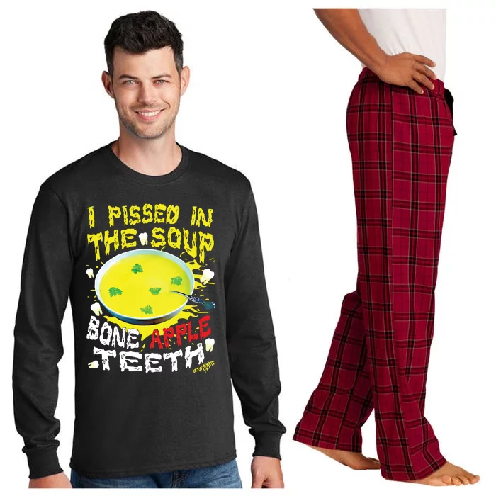 I Pissed In The Soup Bone Apple Teeth Long Sleeve Pajama Set