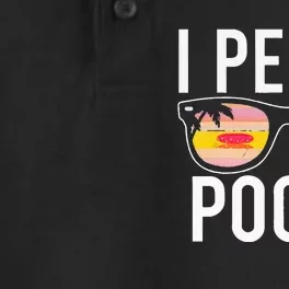 I Pee In Pools Dry Zone Grid Performance Polo