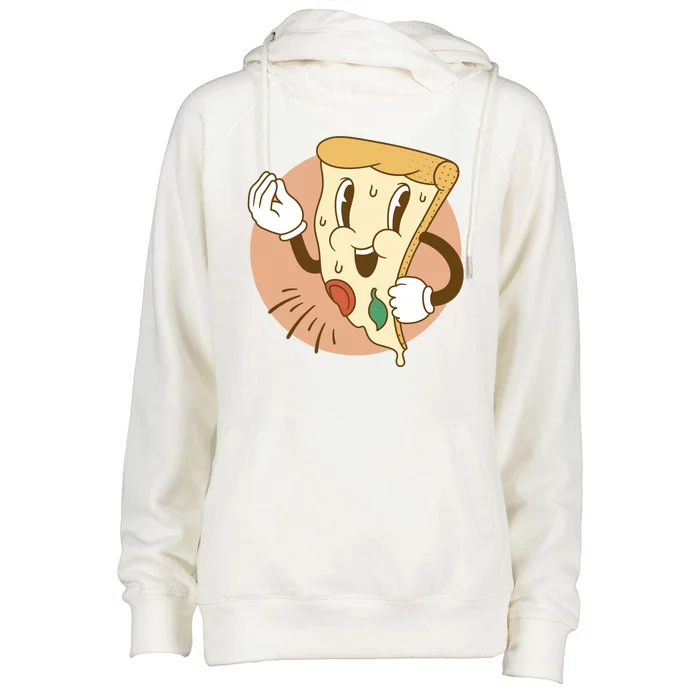 Italian Pizza Womens Funnel Neck Pullover Hood