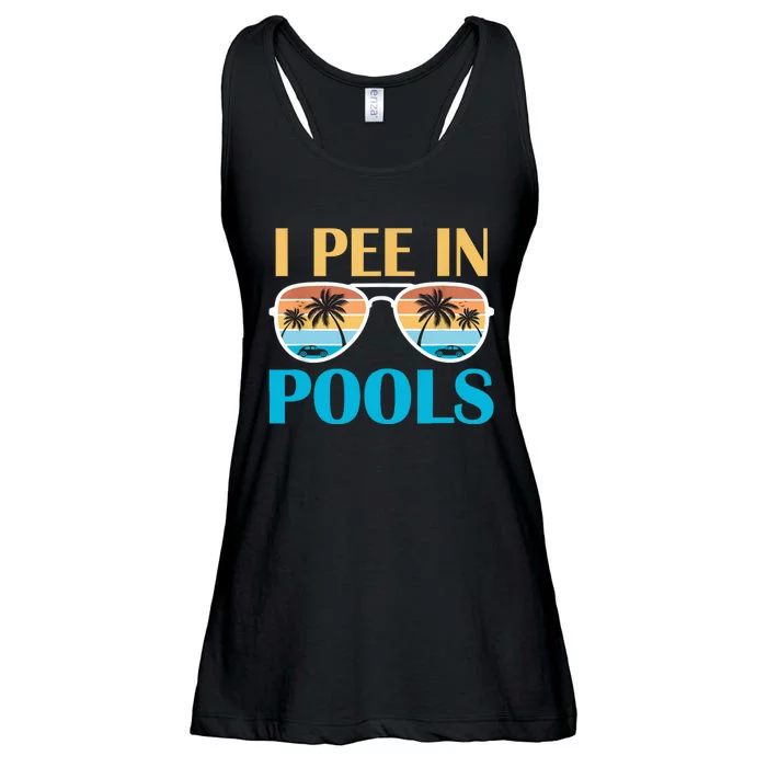 I Pee In Pools Funny Jokes Sarcastic Sayings Ladies Essential Flowy Tank