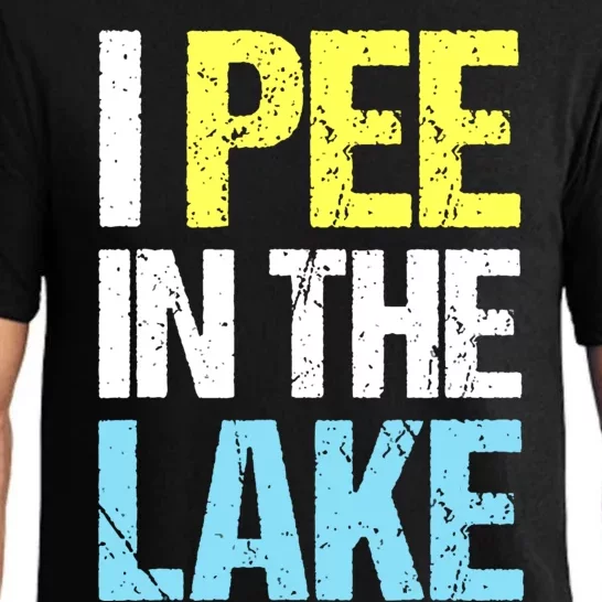 I Pee In The Lake Funny Summer Vacation Pajama Set