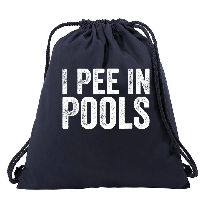 I Pee In Pools Funny Drawstring Bag