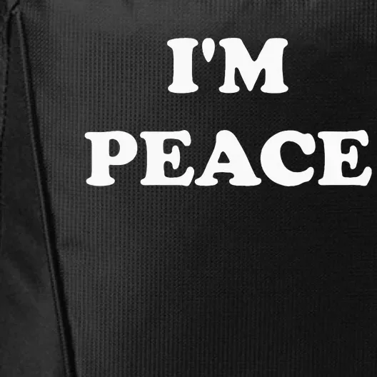 IM Peace I Come In Peace Apparels Funny CoupleS Matching City Backpack