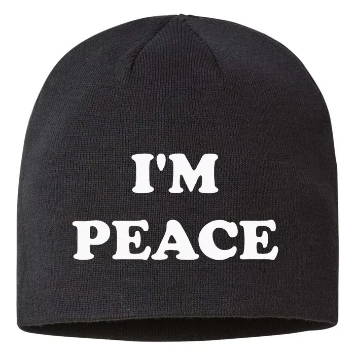 IM Peace I Come In Peace Apparels Funny CoupleS Matching 8 1/2in Sustainable Knit Beanie