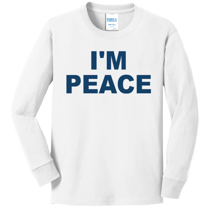 I'm Peace Kids Long Sleeve Shirt