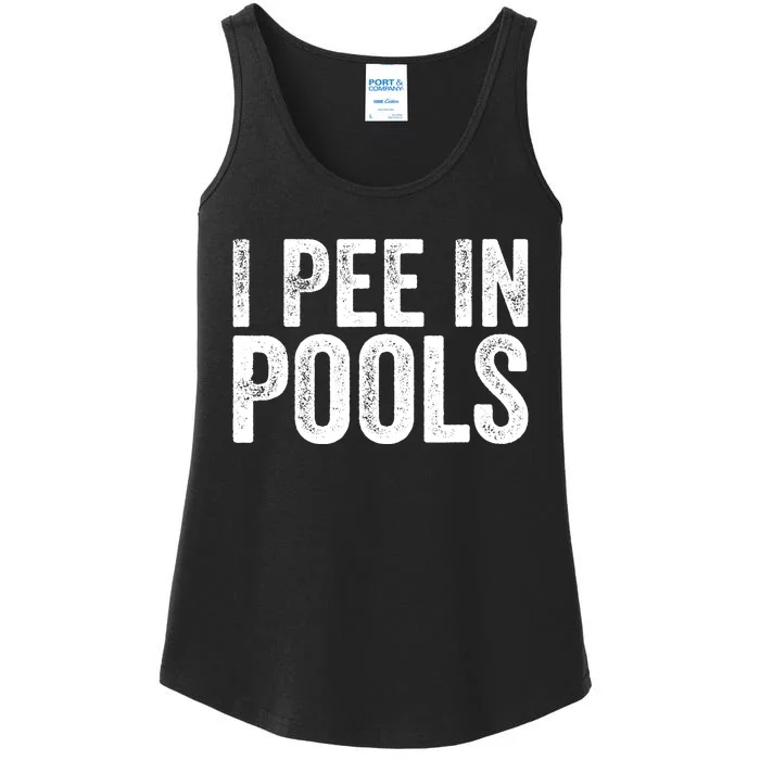 I Pee In Pools Funny Ladies Essential Tank