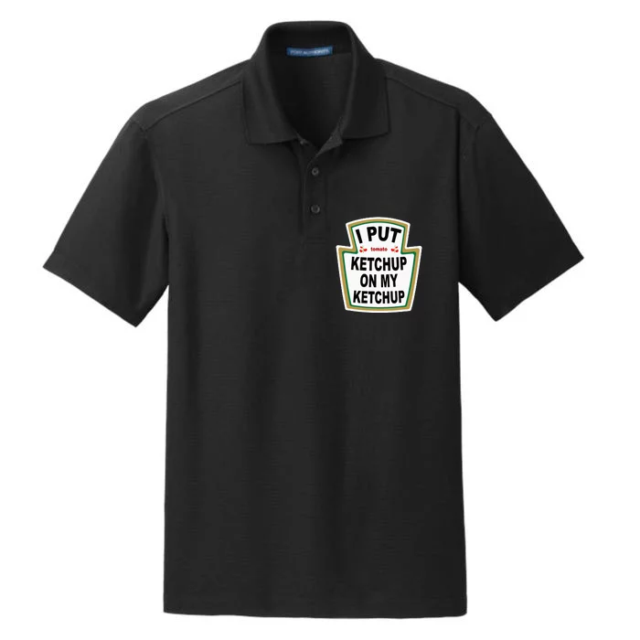 I Put K.E.T.Ch.U.P On Funny Tomato Dry Zone Grid Performance Polo