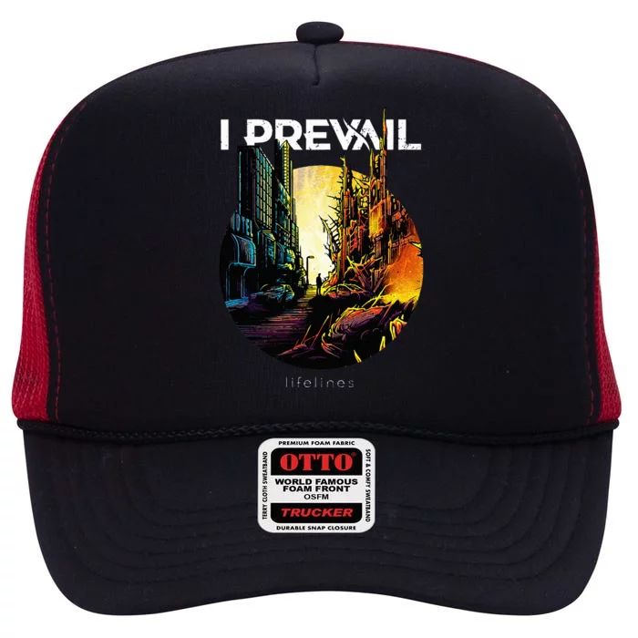 I Prevail Lifelines Cover High Crown Mesh Trucker Hat