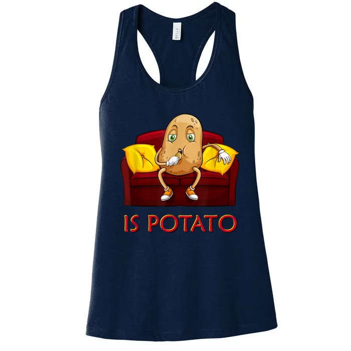 Is Potato Late Night Show Funny IS POTATO Women's Racerback Tank