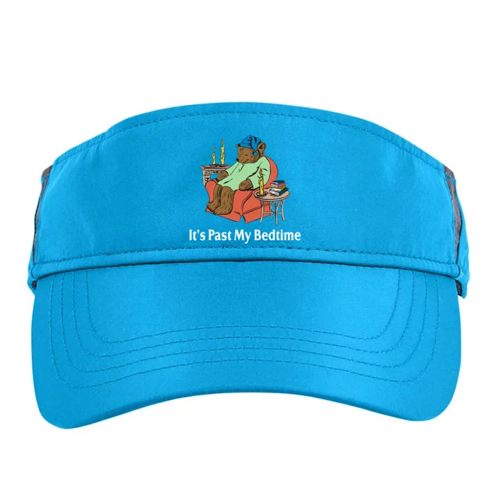 It's Past My Bedtime Funny Bear Lover Reading Gifts Adult Drive Performance Visor