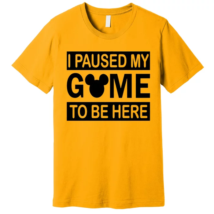 I Paused My Game To Be Here Premium T-Shirt