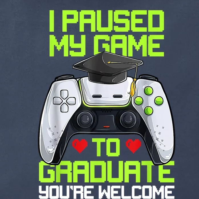 I Paused My Game To Graduate Funny Graduation Graduate Gamer Zip Tote Bag