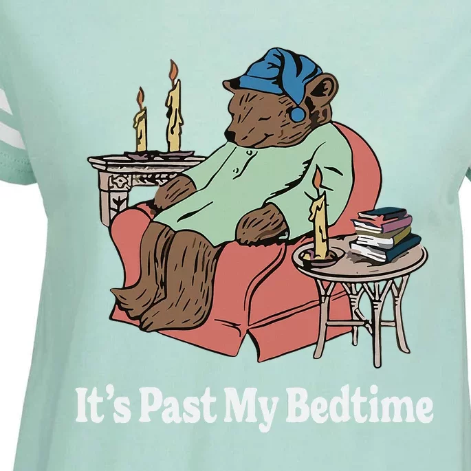 ItS Past My Bedtime Sleepy Bear Time Reading Enza Ladies Jersey Football T-Shirt