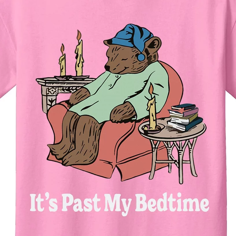 ItS Past My Bedtime Sleepy Bear Time Reading Kids T-Shirt