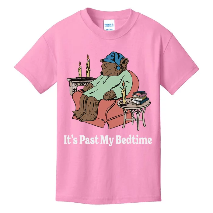 ItS Past My Bedtime Sleepy Bear Time Reading Kids T-Shirt