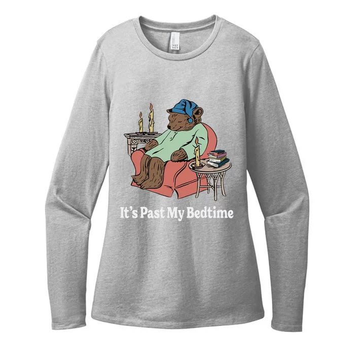 ItS Past My Bedtime Sleepy Bear Time Reading Womens CVC Long Sleeve Shirt