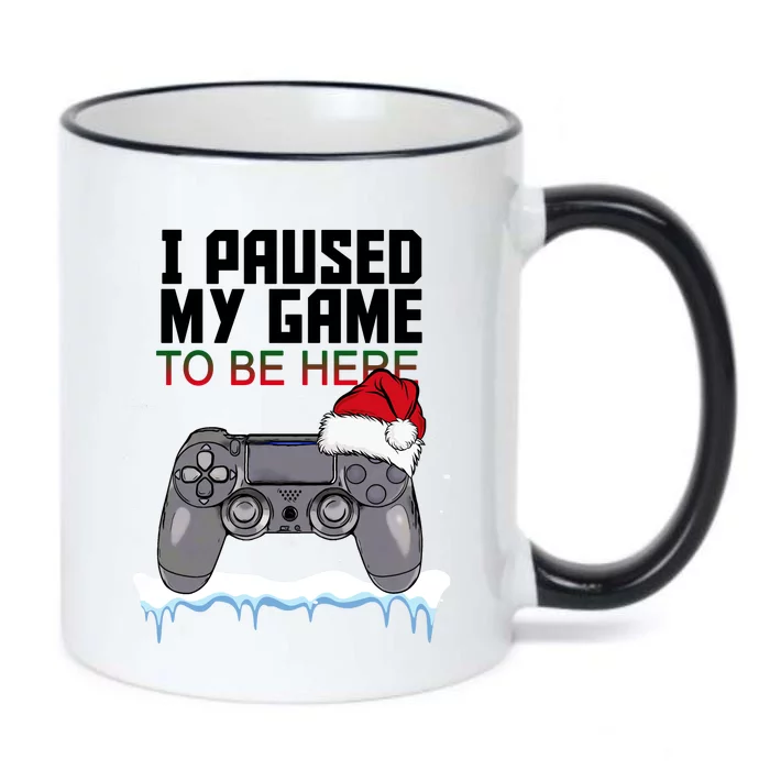 I Paused My Game To Be Here Christmas Gamer Black Color Changing Mug