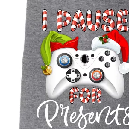 I Pause My Game To Open Presents Funny Video Gamer Christmas Great Gift Doggie 3-End Fleece Hoodie