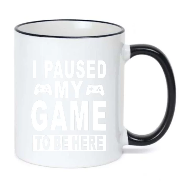 I Paused My Game To Be Here Black Color Changing Mug