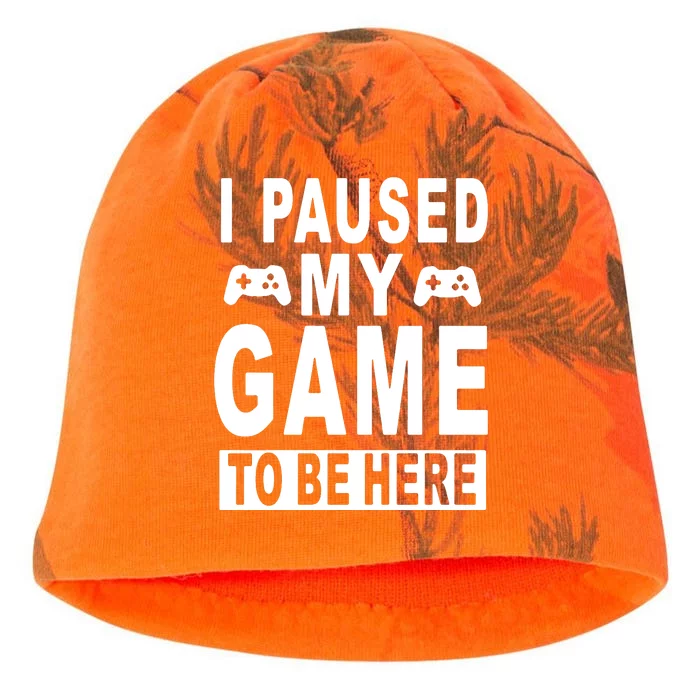 I Paused My Game To Be Here Kati - Camo Knit Beanie