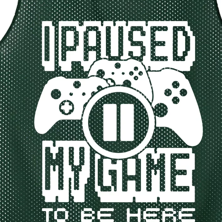 I Paused My Game To Be Here Mesh Reversible Basketball Jersey Tank