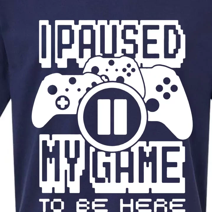 I Paused My Game To Be Here Sueded Cloud Jersey T-Shirt