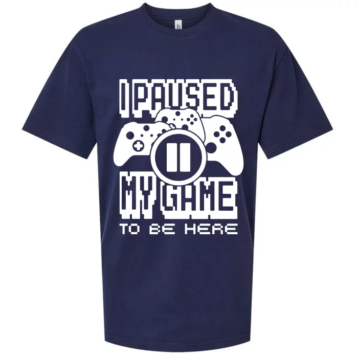 I Paused My Game To Be Here Sueded Cloud Jersey T-Shirt